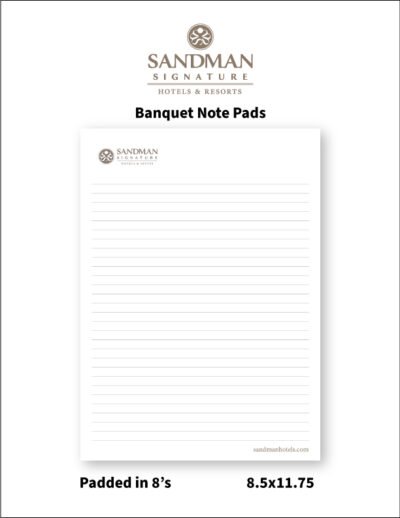 Signature Banquet Note Pads