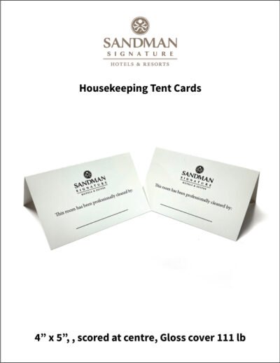 Signature Housekeeping Tent Card 4 x 5