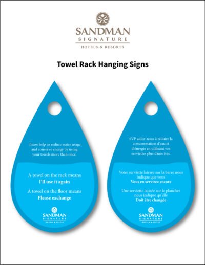 Signature Towel Rack Hanging Signs