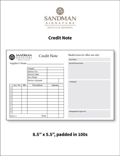 Signature Credit Note