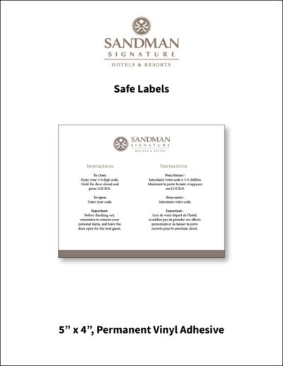 Signature Safe Labels